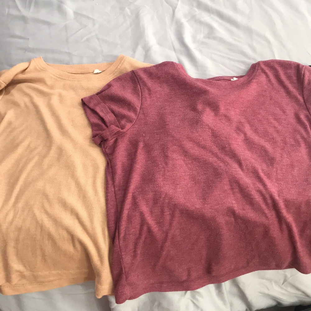 nude/cream & red/burgundy top DEAL